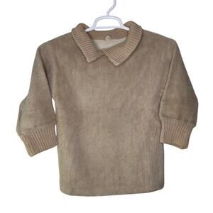 Vintage 50s‎ Bonnie Togs Women's Medium Sweater Fuzzy Cream Collared USA Made